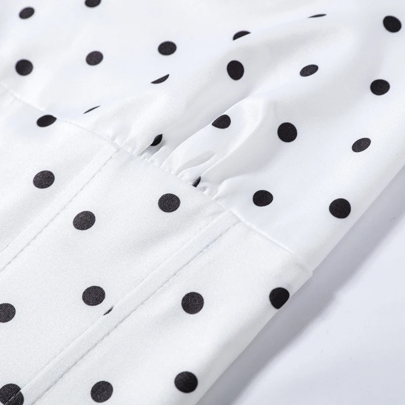 Polka Dot Hourglass Jumpsuit with Corset Belt