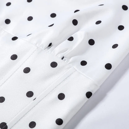 Polka Dot Hourglass Jumpsuit with Corset Belt
