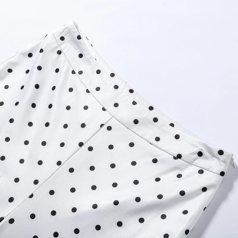 Polka Dot Hourglass Jumpsuit with Corset Belt