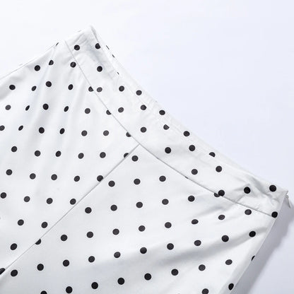 Polka Dot Hourglass Jumpsuit with Corset Belt