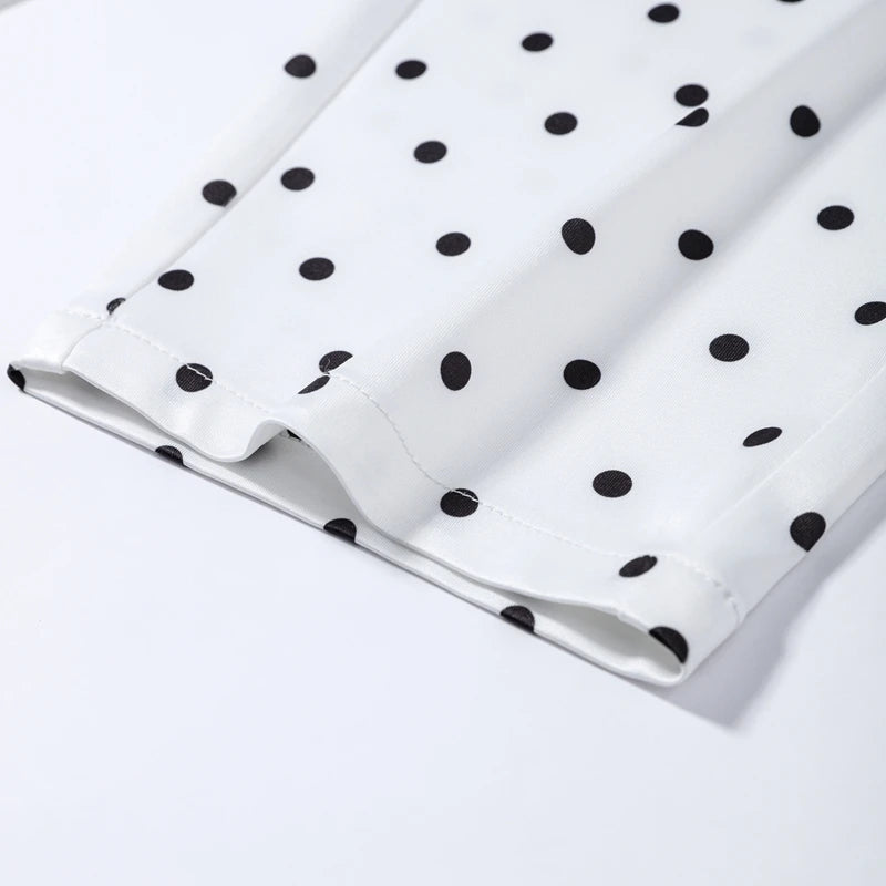 Polka Dot Hourglass Jumpsuit with Corset Belt