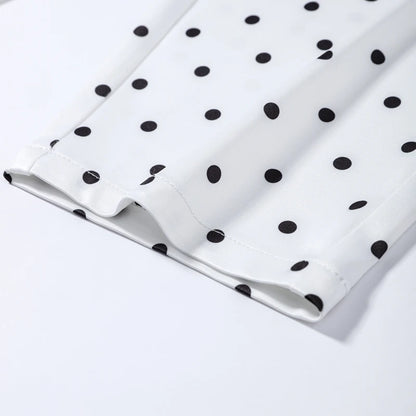 Polka Dot Hourglass Jumpsuit with Corset Belt